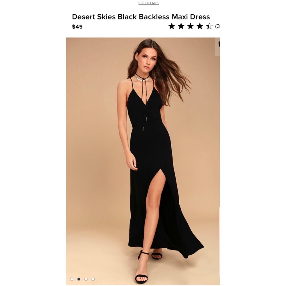 Lulu’s Black Maxi Dress